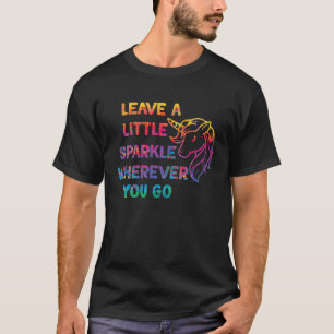 T-shirt Unicorne laisse un peu de flamme où que vous allie