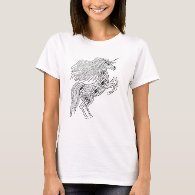 T-shirt Unicorne magique inspirée (Devant)