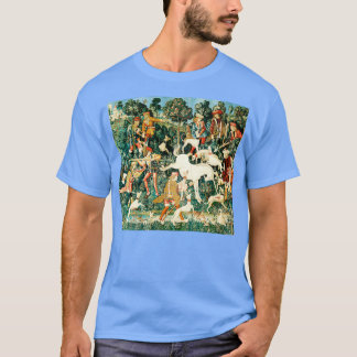 T-shirt Unicorne médiévale Tapisserie florale 3