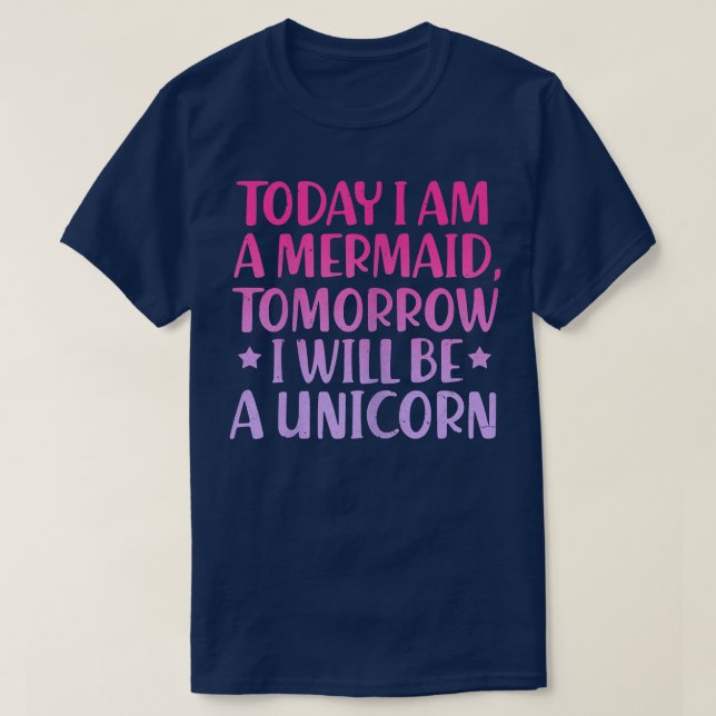 T-shirt Unicorne Mermaid Unicornes et Mermaids Lover Vinta (Design devant)