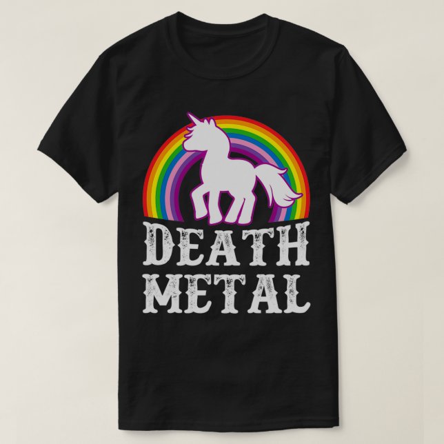T-shirt Unicorne Métal Mort Essentiel (Design devant)