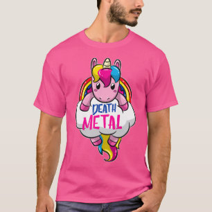 T-shirt Unicorne Métal Mort Pour Lourd Métal Unicornio Amo