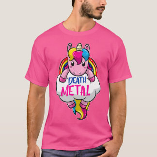 T-shirt Unicorne Métal Mort Pour Lourd Métal Unicornio Amo
