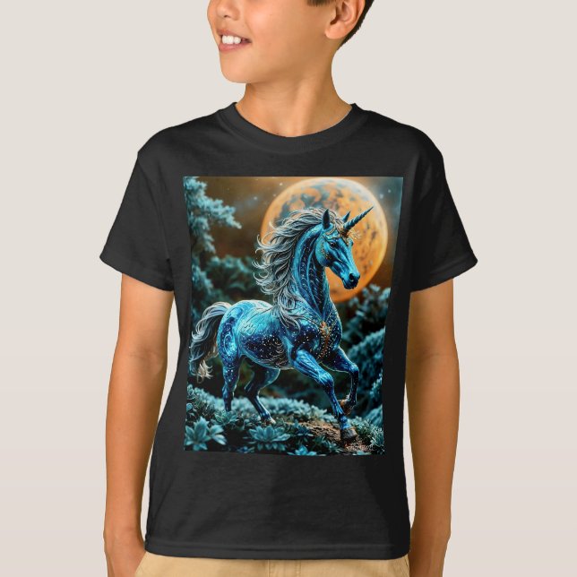 T-shirt Unicorne métallique (Devant)