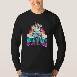 T-shirt Unicorne métallique lourd drôle