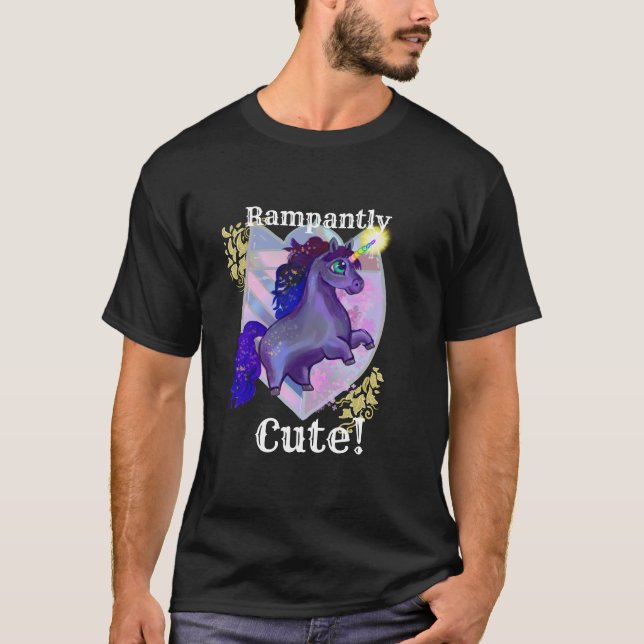 T-shirt Unicorne mignonne (Devant)