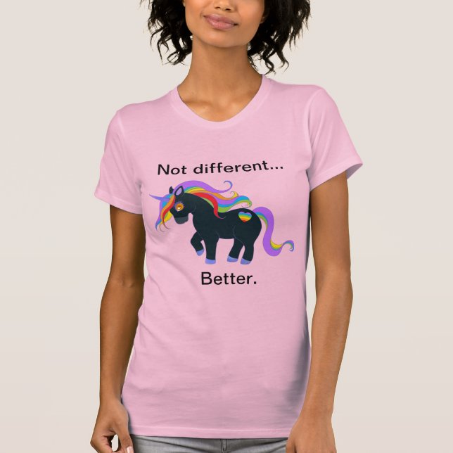 T-shirt Unicorne noire (Devant)