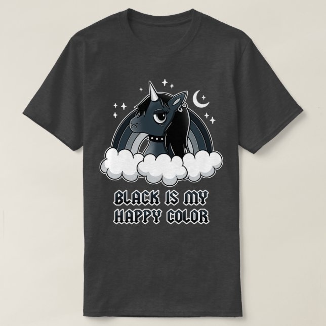 T-shirt Unicorne noire 1 (Design devant)