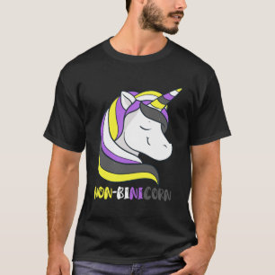T-shirt Unicorne non binaire Smile LGBT Non binaire Drapea