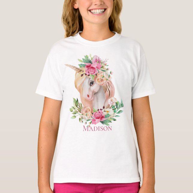 T-shirt Unicorne personnalisée (Devant)