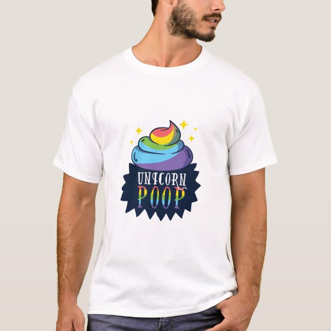 T-shirt Unicorne Poop (Devant)
