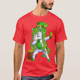 T-shirt Unicorne porter Leprechaun Casquette Dabbing tenir