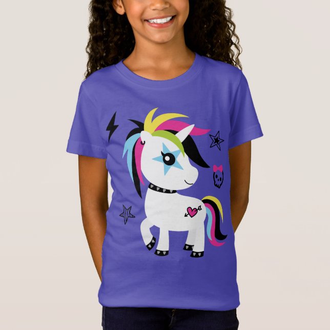 T-Shirt Unicorne Punk Rock (Devant)