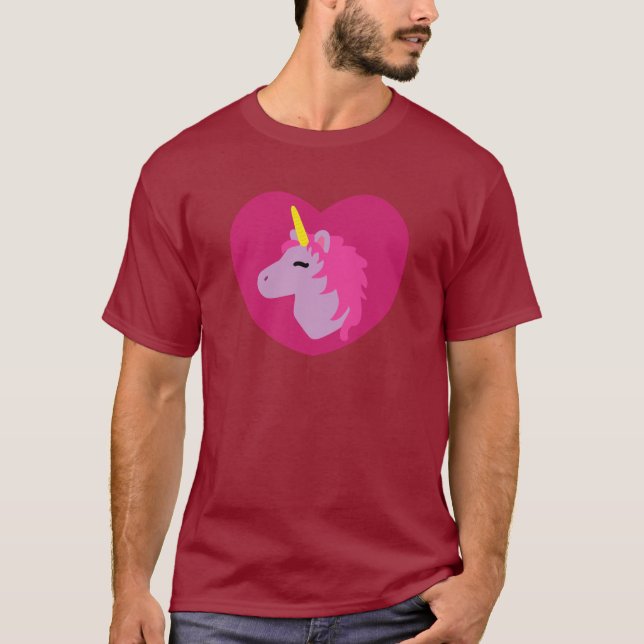 T-shirt Unicorne rose (Devant)