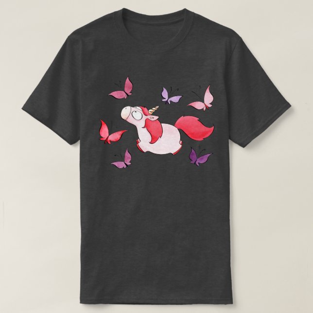 T-shirt Unicorne rose (Design devant)