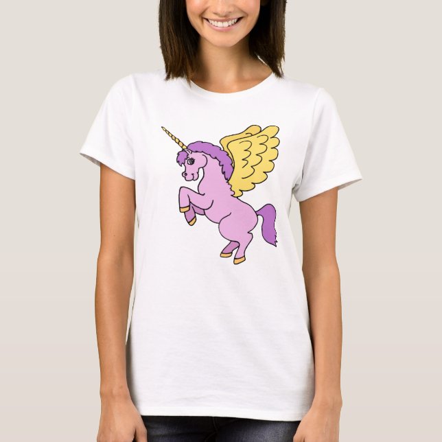 T-shirt Unicorne rose (Devant)