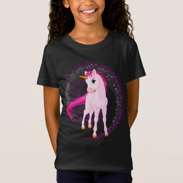 T-shirt Unicorne rose - Cadeau d'anniversaire pers (Devant)