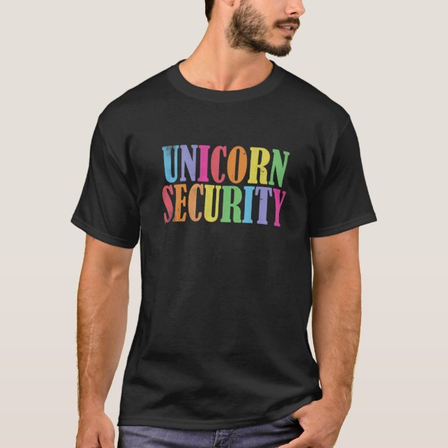 T-shirt Unicorne Sécurité Halloween Papa Maman Fille tenue (Devant)