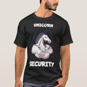 T-shirt Unicorne Sécurité Papa Manly Muscle Anniversaire S