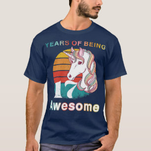 T-shirt Unicorne vintage 17 Année d'être stupéfiant 17ème