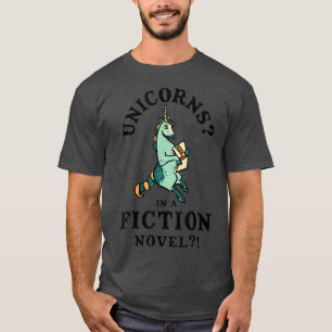 T-shirt Unicornes Dans Une Fiche Novel Drôle Lecture Cut L
