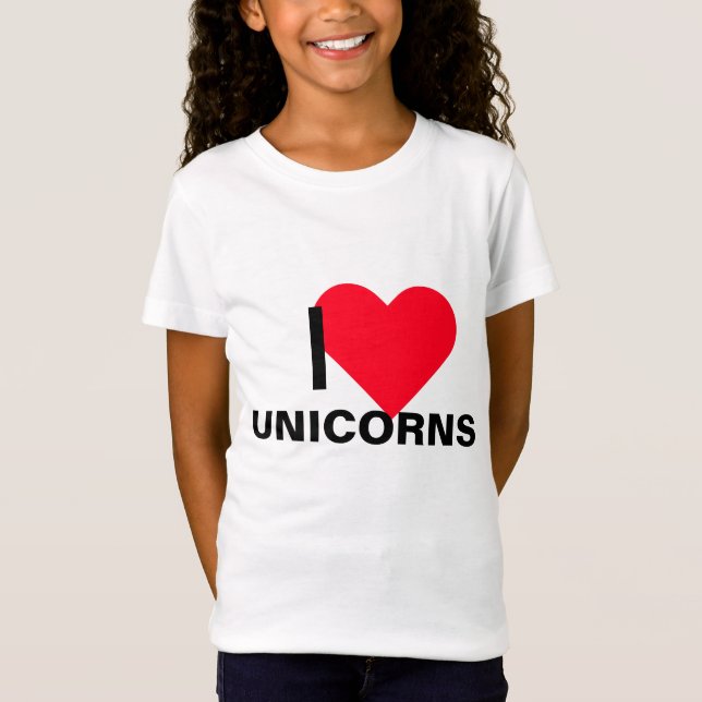 T-Shirt Unicornes du coeur (Devant)