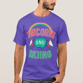 T-shirt Unicornes Et Cadeaux De Ski