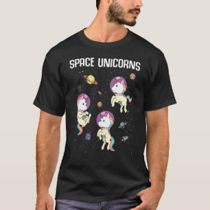 T-shirt Unicornes spatiales Astronaut planète Unicorne 1