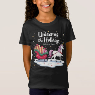 T-Shirt Unicorns Sleigh the Holidays Shirt