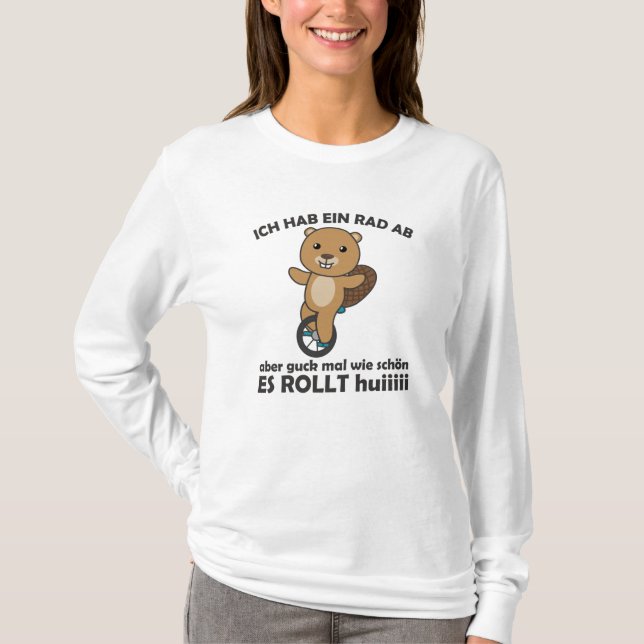 T-shirt Unicycle Beaver Unicyclist Beaver Circus (Devant)