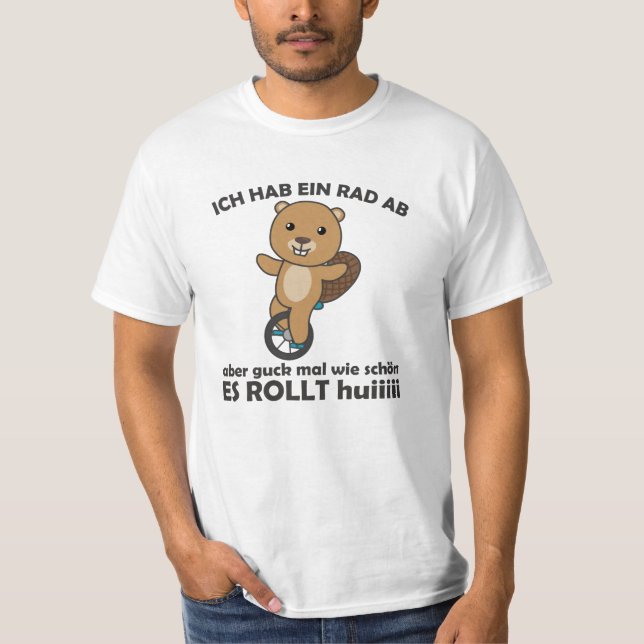 T-shirt Unicycle Beaver Unicyclist Beaver Circus (Devant)