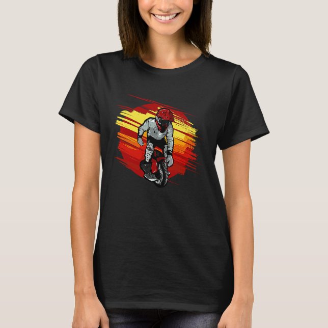 T-shirt Unicycle rouge amusant (Devant)