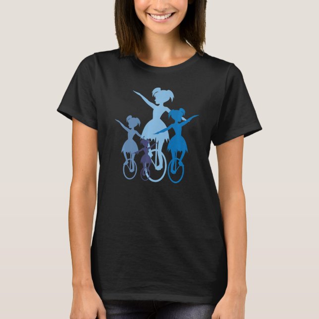 T-shirt Unicycle Unicycling fille princesse fille (Devant)