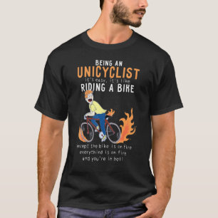 T-shirt Unicycliste Comme Riding Vélo Cycliste Drôle