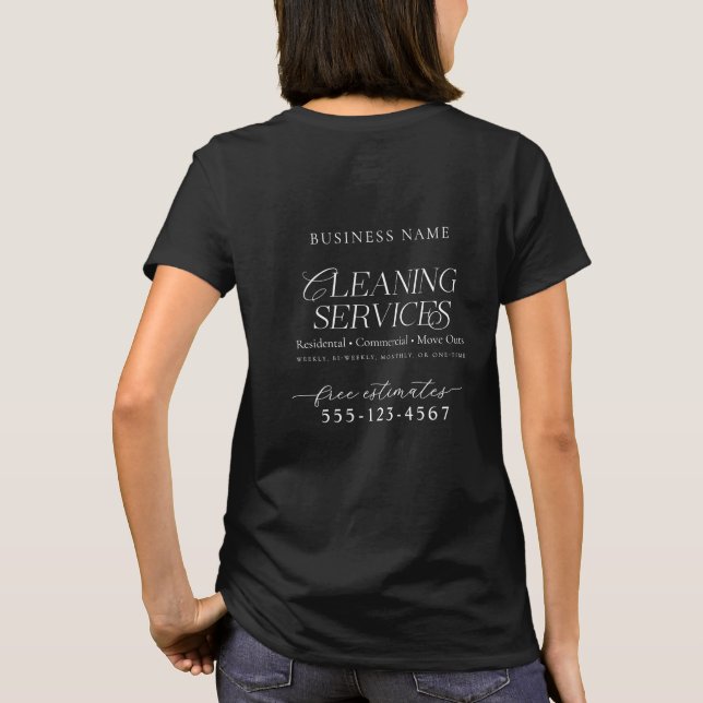 T-shirt Uniforme d'agent de service de nettoyage de l'équi (Dos)