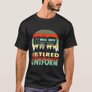 T-shirt Uniforme de mécanicien à la retraite Camping en ca