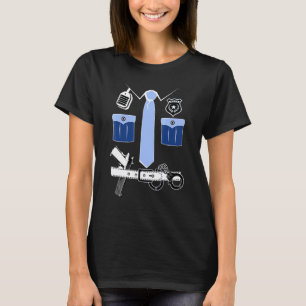 T-shirt Uniforme de police - Crainte Horreur Costume de nu