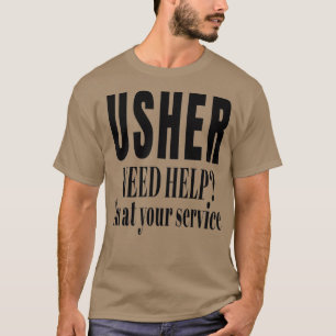 T-shirt Uniforme Usher pour le don de l'église chrétienn