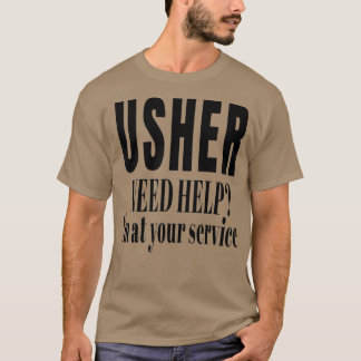 T-shirt Uniforme Usher pour les chrétiens don église Homme