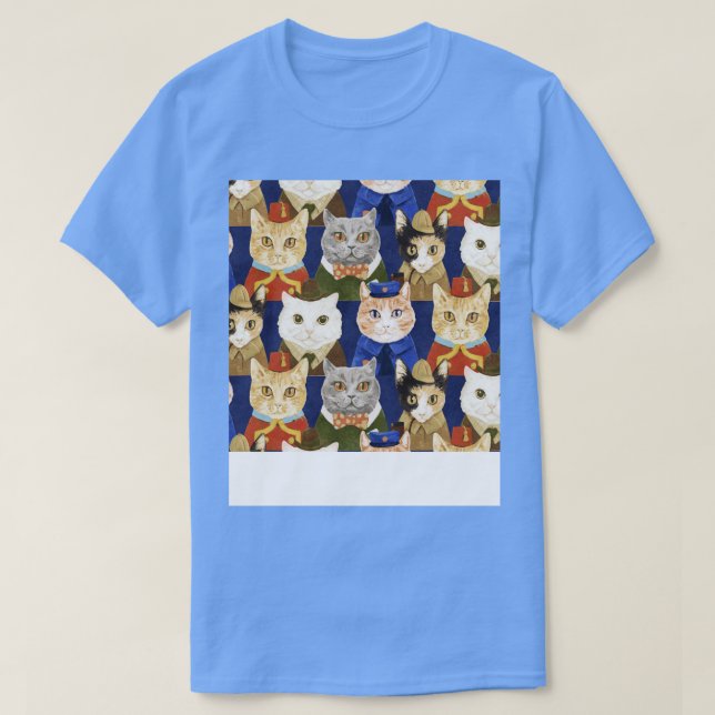 T-shirt Uniformes de chats convient amusant Motif d'illust (Design devant)