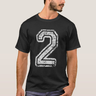 T-shirt Uniformes de l'équipe Jersey Numéro 2 Deux écoles