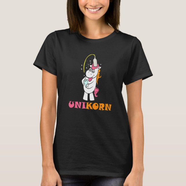 T-shirt Unikorn Unicorn Korn Alcohol Beer Booze Festival (Devant)