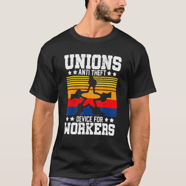 T-shirt Union Anti-vol pour femmes hommes Joyeuse Fête du  (Devant)
