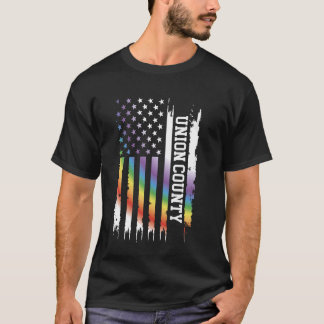 T-shirt Union Comté États-Unis Arc-en-ciel désorganisé ave