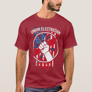 T-shirt Union ElectricianGifts for American