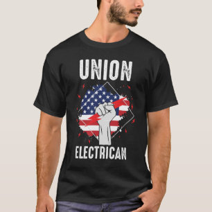 T-shirt Union Electricielle Américaine Retraite Mari Améri