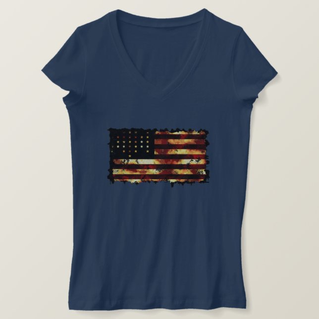 T-shirt Union Flag, Guerre civile, Stars and Stripes, USA (Design devant)
