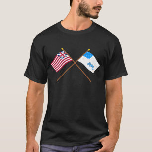 T-shirt Union grande croisée et drapeaux de régiment de RI