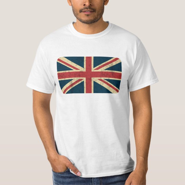 T-shirt Union Jack a affligé (Devant)