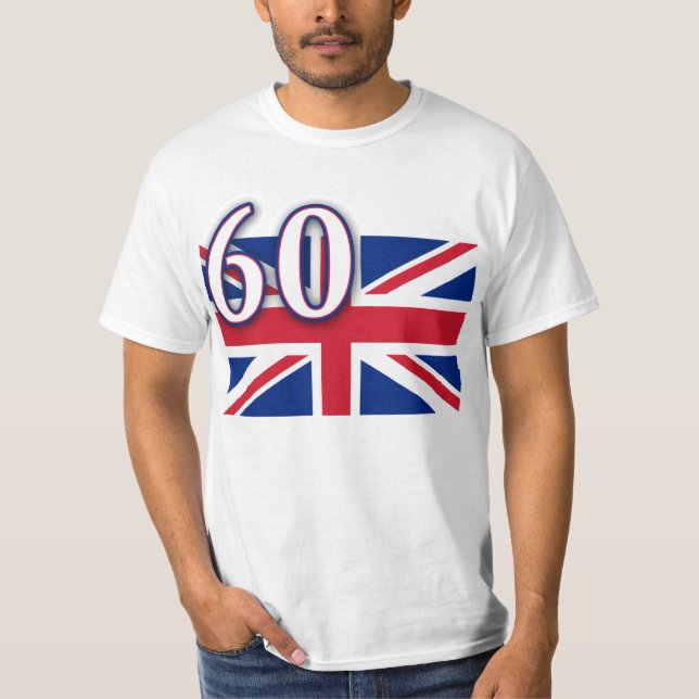 T-shirt Union Jack avec 60 pour le jubilé de diamant (Devant)